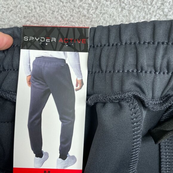 NEW Spyder Active Men's Size M Stretch Jogger Scuba Pants Black - Picture 6 of 8